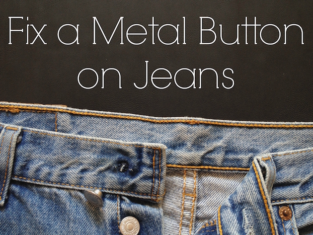 Metal Iron Jeans Denim Buttons Sewing